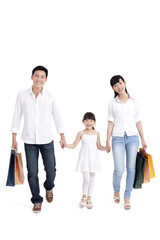 Obraz premium Family going shopping
