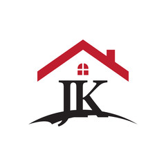 Naklejka premium initial letter logo with roof and window