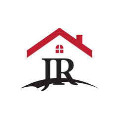 initial letter logo with roof and window