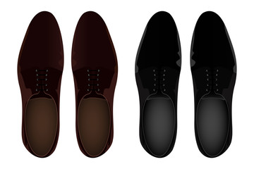 Men shoes top view.