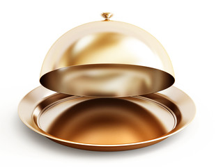 Gold serving plate