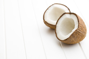 the halved coconut