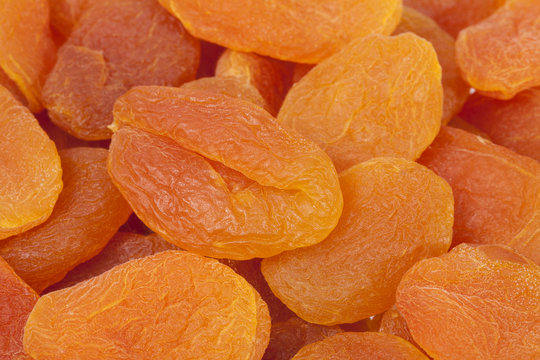 background of dried fruits of apricot , close up
