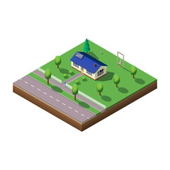 isometric house illustration
