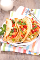 crepe with fruits