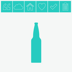 Beer bottle vector icon.