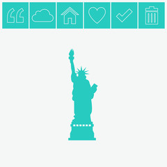 Statue Of Liberty vector icon.