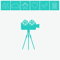 Cinema camera icon.