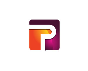 Colorful Modern Letter P Logo Design Template Element