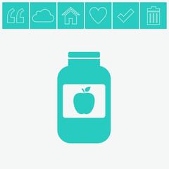 Jar vector icon.