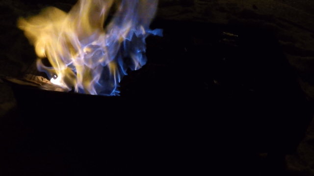Fire flame. Burn fire with wood.