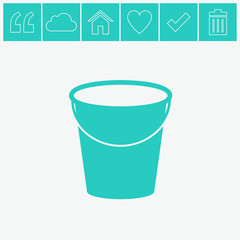 Bucket vector icon.