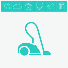 Vacuum cleaner vector icon.