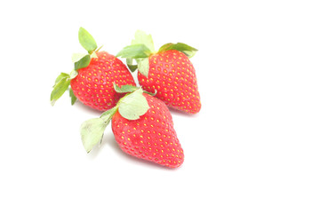 Fresh strawberry on white background
