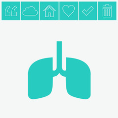 Human lung vector icon.