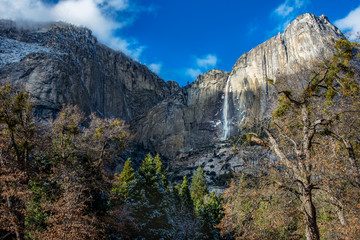 Fototapeta na wymiar Yosemite Fall in the winter