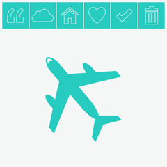 Airplane vector icon.