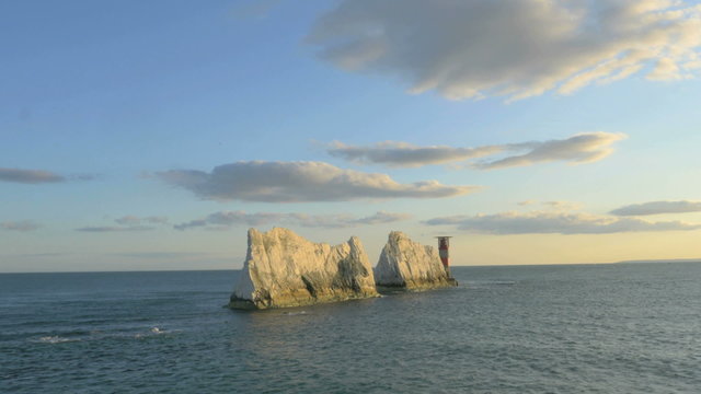 Aerial Isle of Wight Needles England Lighthouse Helipad 