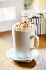 hot chocolate with whipped cream