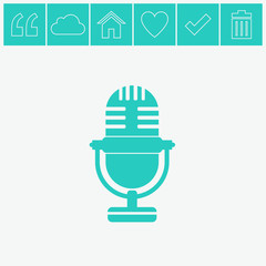 Vector microphone icon.