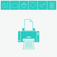 Printer vector icon.