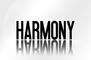 Harmony - Illustration - Mirrored Text Graphic - Modern Design