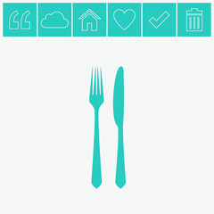 Fork and knife icon.