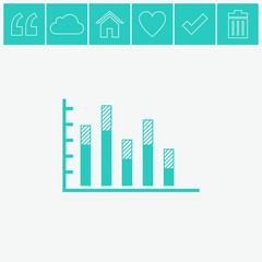 Graph chart sign icon.