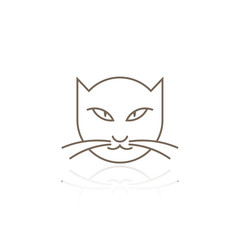 Fototapeta premium Cat Line Logo