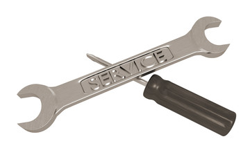 Wrench and screwdriver