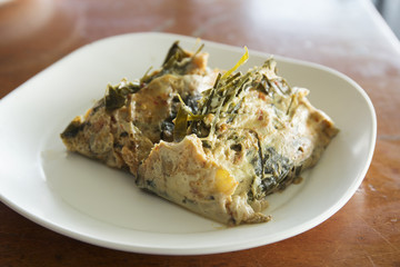 Steamed Red Curry Cake with Fish