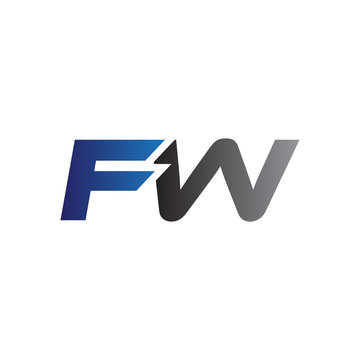 Simple Modern letters Initial Logo fw