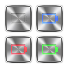 Color empty battery steel buttons