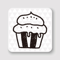 cupcake doodle drawing