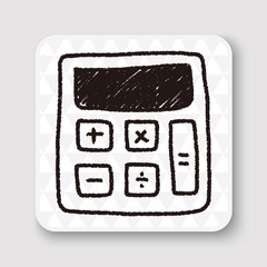 calculator doodle drawing