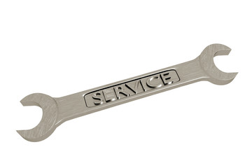 Wrench with inscription Service