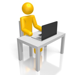 3D working on a computer