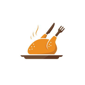 Grilled Chicken Food Logo