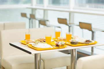 Foods in restaurant