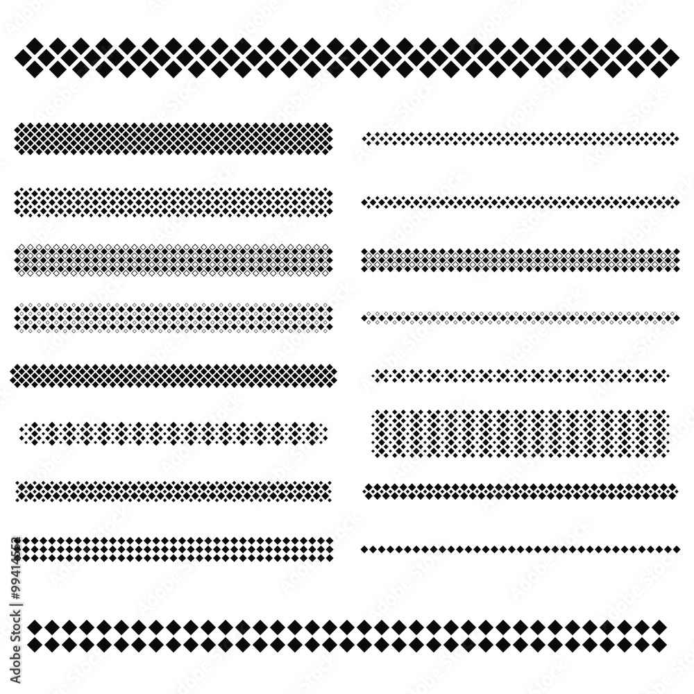 Poster design elements - text divider line set