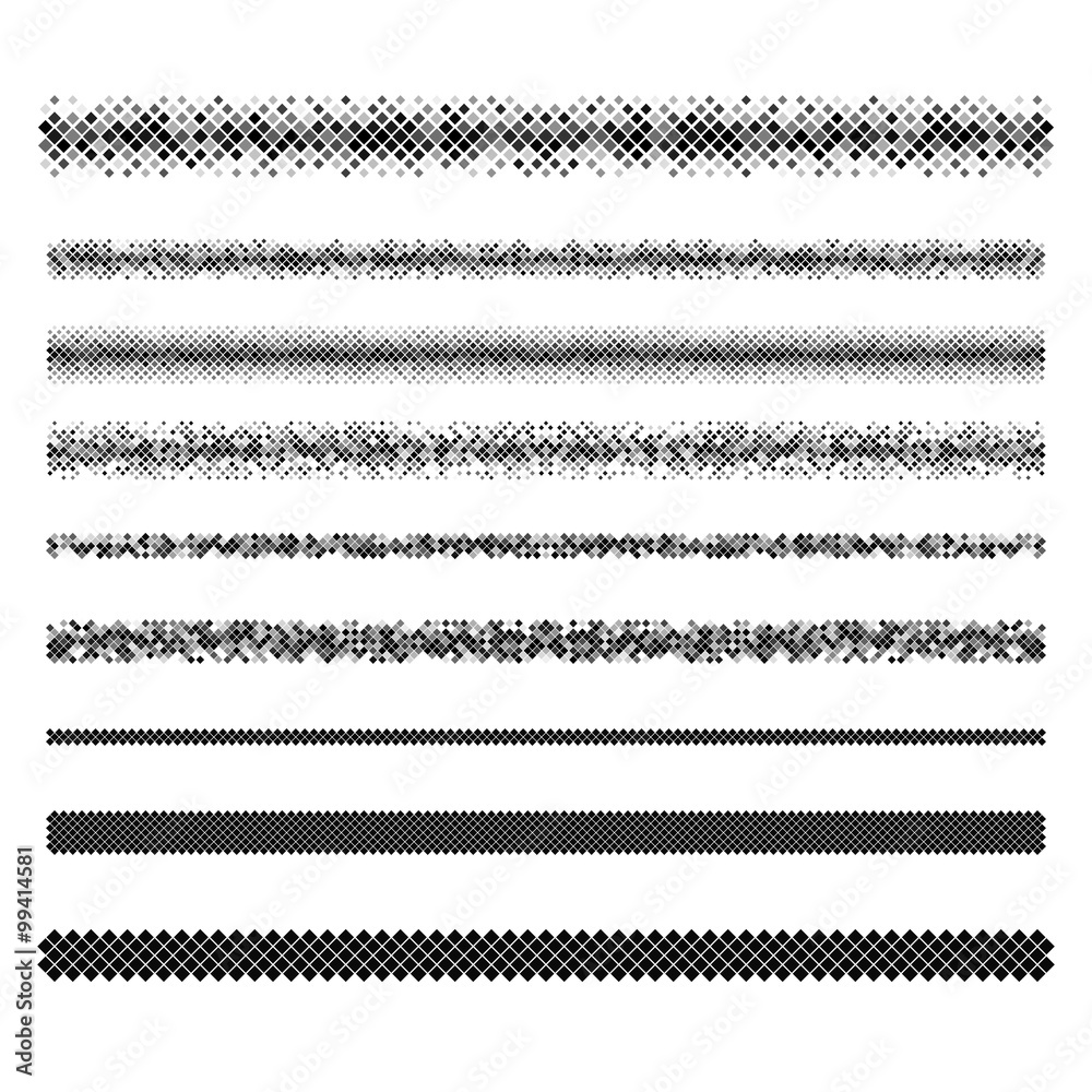 Poster design elements - text divider line set