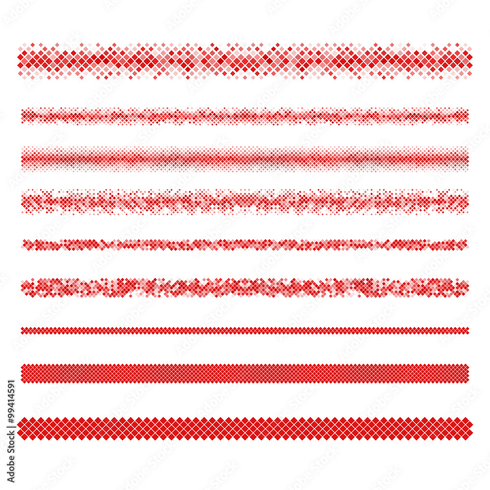 Poster design elements - pixel text divider line set