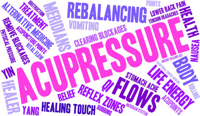 Obraz premium Acupressure Word Cloud