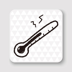 Naklejka premium doodle thermometer