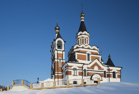 Orthodox church in Siberia, Novosibirsk Region, Iskitim District, a holy spring
