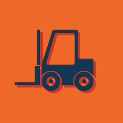 forklift vector flat icon