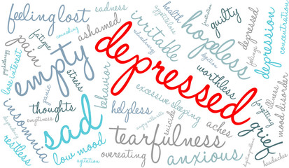 Depressed Word Cloud