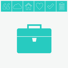 Obraz premium Briefcase vector icon.