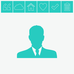 Business man avatar profile - vector icon.