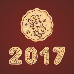 Christmas cookies 2017 cock